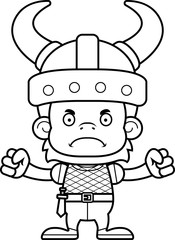 Cartoon Angry Viking Orangutan