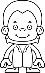 Cartoon Smiling Doctor Orangutan
