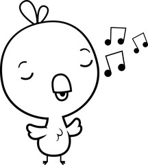 Cartoon Baby Chick Singing