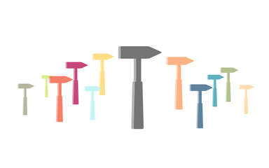 Viele bunte H&auml;mmer