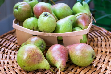 Raw Green Organic Pears. Ready to Eat.