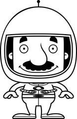 Cartoon Smiling Astronaut Man