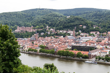 Fototapeta na wymiar View old town Heidelberg