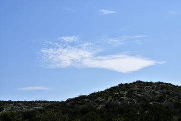 Fototapeta na wymiar Blue sky Mountaintop