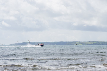 Coastline in Cornwall in the summertime with ocean views