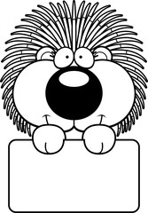 Cartoon Porcupine Sign