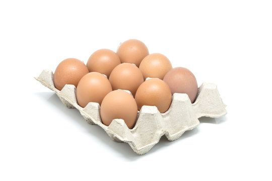 Eggs stack isolated on white background