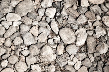 Round stones in nature as background