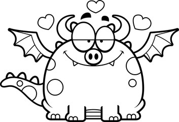 Cartoon Dragon in Love