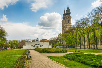 Naklejka premium Subotica, Serbia - April 23, 2017: Monument to the victims of fascism in Subotica city, Serbia 