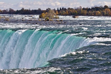 Beautiful image with amazing powerful Niagara waterfall