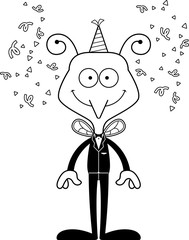 Cartoon Smiling Party Mosquito