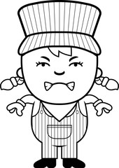 Angry Train Conductor