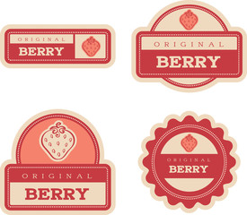 Strawberry Vintage Food Labels