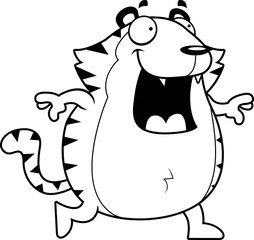 Cartoon Tiger Walking