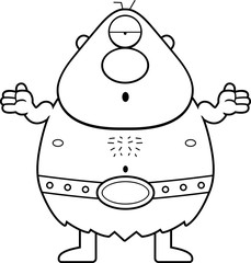 Confused Cartoon Cyclops