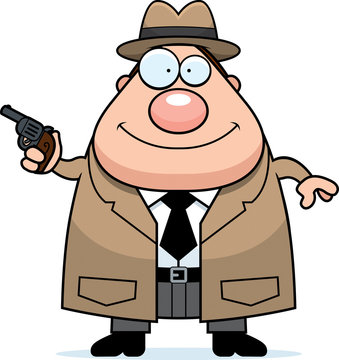 recommend clip art: Cartoon Detective Gun