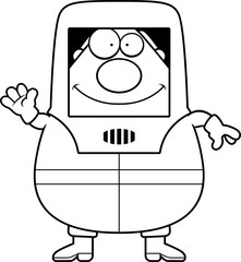Waving Cartoon Hazmat
