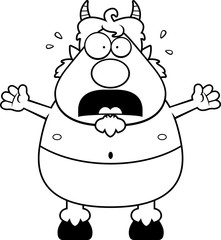 Scared Cartoon Satyr