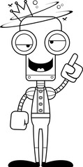Cartoon Drunk Prince Robot
