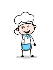 Cartoon Cute Chef Smiling Face Vector