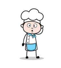 Cartoon Chef Shocking Emotion Vector Illustration