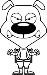 Cartoon Angry Hiker Puppy