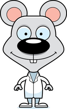 Cartoon Smiling Doctor Mouse