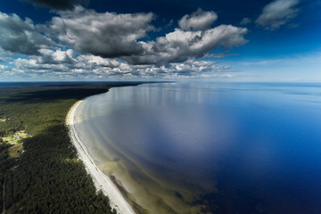 Gulf of Riga, Baltic sea at Mersrags, Latvia.