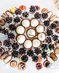 Delicious wedding reception candy bar