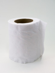 White tissue roll on white background