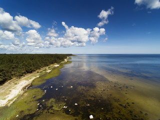 Gulf of Riga, Baltic sea at Mersrags, Latvia.