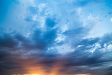 Clouds at sunset as background