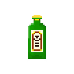 Pixel bottle of beer for games and applications