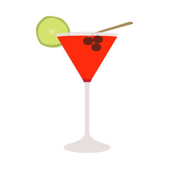 Isolated cocktail on a white background, Vector illustration