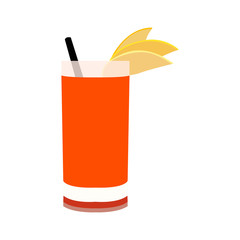 Isolated cocktail on a white background, Vector illustration