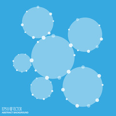 DNA and neurons vector. Molecular structure. Connected lines with dots. Genetic and chemical compounds. Chemistry, medicine, science and technology concept.