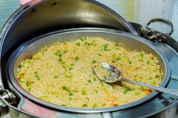 Udon stir-fry rice with shrimp and vegetables