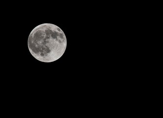 full moon in darkness for background