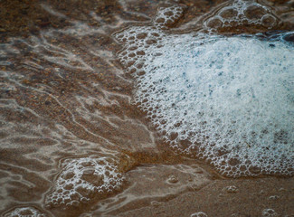 foam, natural, lake side. 