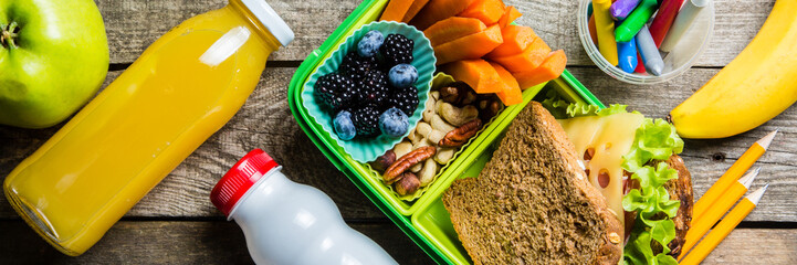 Healthy school lunch box