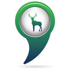 Silhouette of the deer