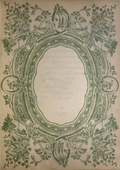 Barock Rahmen auf altes Papier