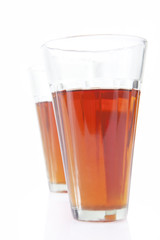 Close-up of tea in glasses
