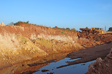 Road construction site
