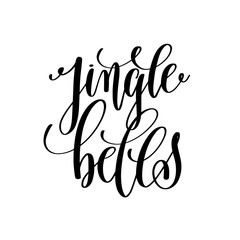 jingle bells hand lettering inscription to winter holiday 