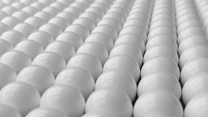 Fototapeta premium White balls background. 3D Rendering.