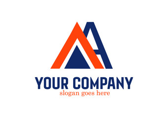 Letter AA Logo Design Vector