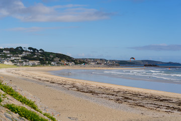 Fototapeta na wymiar Coastline in Cornwall in the summer