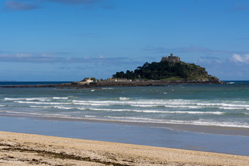 Coastline in Cornwall in the summer